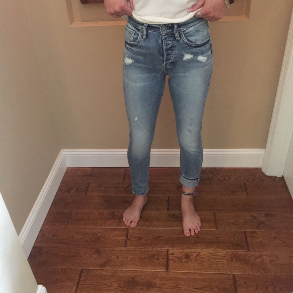Silver Mom Jeans 24x27